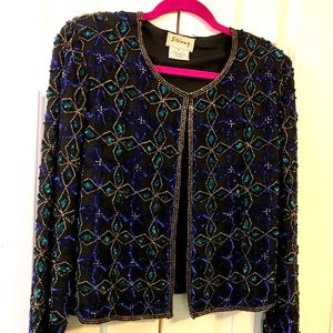Black, Lined Stunning Stenay special occasion jacket with beautiful sequins